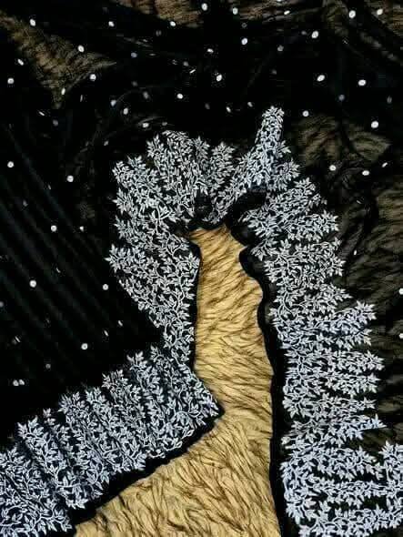 block Print saree (Black)